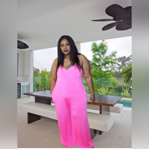 Pink Palazzo Jumpsuit - Picture 2 of 2